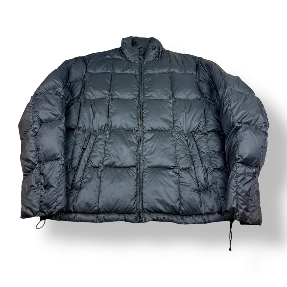 Tumi Tech Men's Down Puffer Jacket Black Full Zip Winter Warm Size Medium